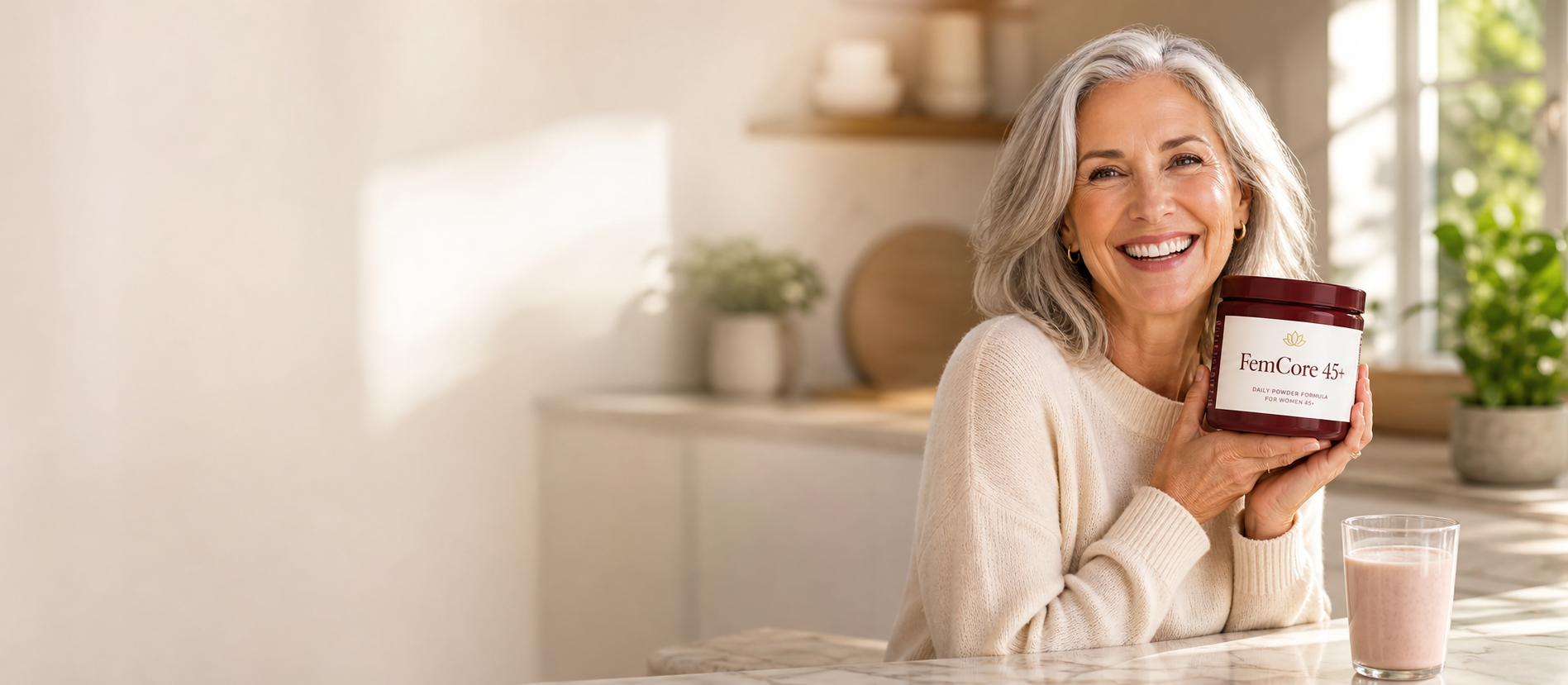 FemCore 45+ Daily Collagen System – Vanilla Bean Powder | Big Launch